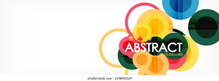 Overlapping circles design background. Trendy abstract layout template for business or technology presentation or web brochure cover, wallpaper. Vector illustration