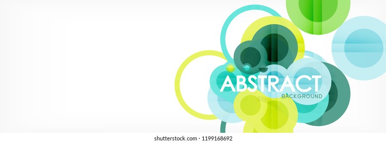 Overlapping circles design background. Trendy abstract layout template for business or technology presentation or web brochure cover, wallpaper. Vector illustration