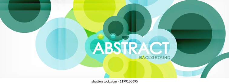 Overlapping circles design background. Trendy abstract layout template for business or technology presentation or web brochure cover, wallpaper. Vector illustration
