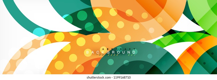 Overlapping circles design background. Trendy abstract layout template for business or technology presentation or web brochure cover, wallpaper. Vector illustration