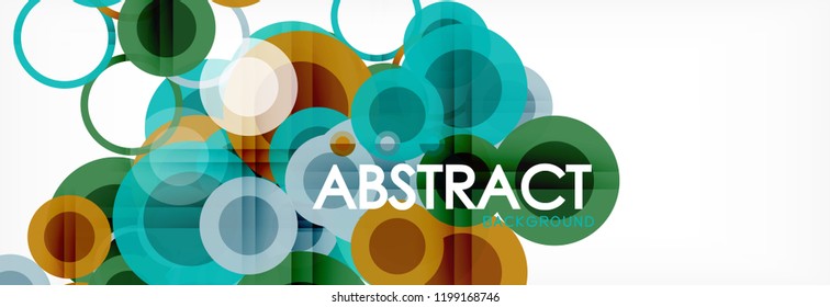 Overlapping circles design background. Trendy abstract layout template for business or technology presentation or web brochure cover, wallpaper. Vector illustration