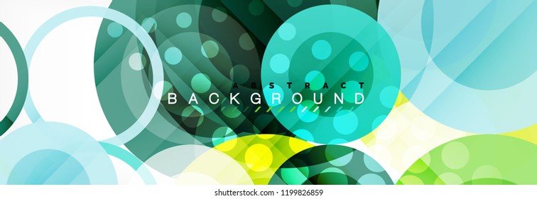 Overlapping circles design background. Trendy abstract layout template for business or technology presentation or web brochure cover, wallpaper. Vector illustration