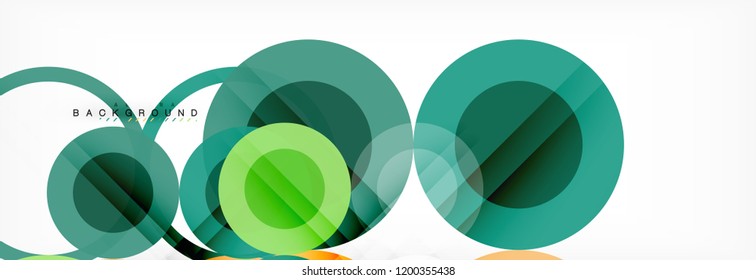 Overlapping circles design background. Trendy abstract layout template for business or technology presentation or web brochure cover, wallpaper. Vector illustration