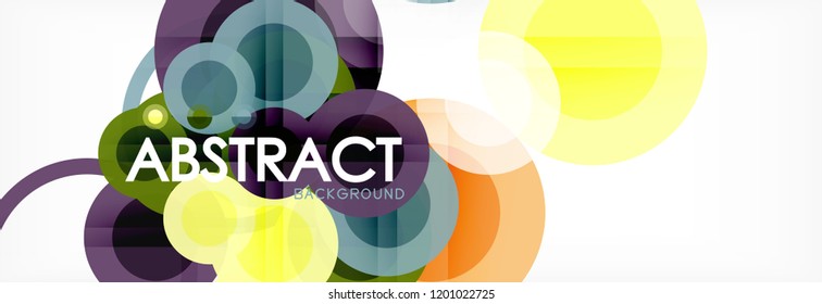 Overlapping circles design background. Trendy abstract layout template for business or technology presentation or web brochure cover, wallpaper. Vector illustration