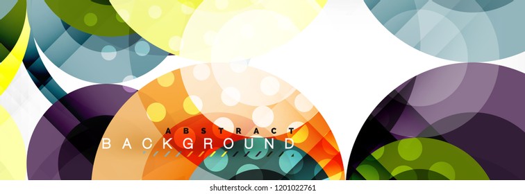 Overlapping circles design background. Trendy abstract layout template for business or technology presentation or web brochure cover, wallpaper. Vector illustration
