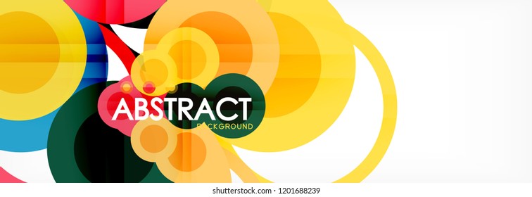 Overlapping circles design background. Trendy abstract layout template for business or technology presentation or web brochure cover, wallpaper. Vector illustration