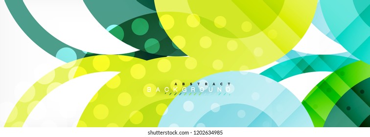 Overlapping circles design background. Trendy abstract layout template for business or technology presentation or web brochure cover, wallpaper. Vector illustration
