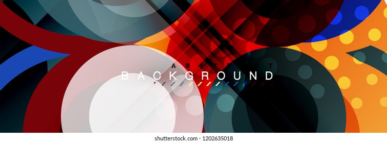 Overlapping circles design background. Trendy abstract layout template for business or technology presentation or web brochure cover, wallpaper. Vector illustration