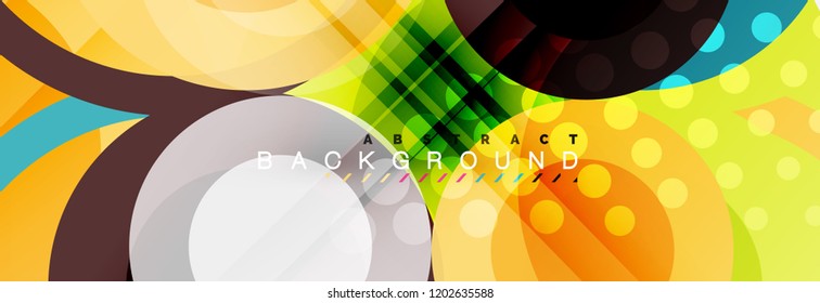 Overlapping circles design background. Trendy abstract layout template for business or technology presentation or web brochure cover, wallpaper. Vector illustration