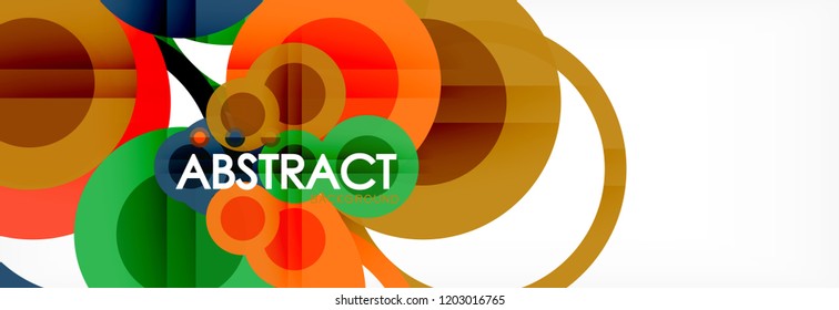 Overlapping circles design background. Trendy abstract layout template for business or technology presentation or web brochure cover, wallpaper. Vector illustration