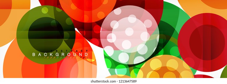 Overlapping circles design background. Trendy abstract layout template for business or technology presentation or web brochure cover, wallpaper. Vector illustration