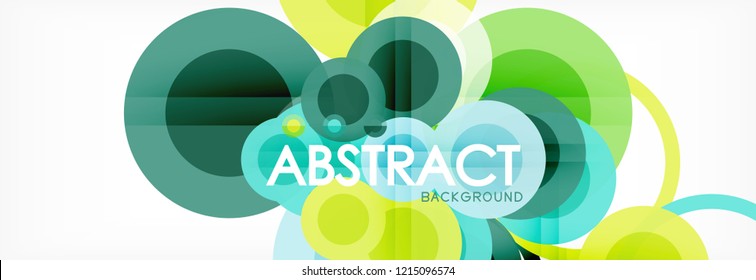 Overlapping circles design background. Trendy abstract layout template for business or technology presentation or web brochure cover, wallpaper. Vector illustration