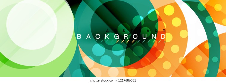 Overlapping circles design background. Trendy abstract layout template for business or technology presentation or web brochure cover, wallpaper. Vector illustration