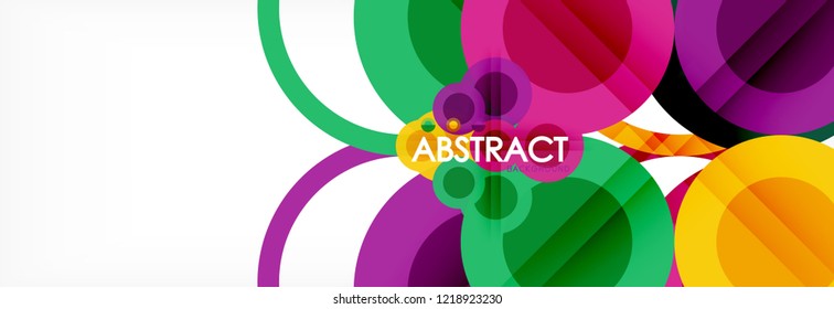 Overlapping circles design background. Trendy abstract layout template for business or technology presentation or web brochure cover, wallpaper. Vector illustration