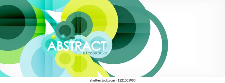 Overlapping circles design background. Trendy abstract layout template for business or technology presentation or web brochure cover, wallpaper. Vector illustration