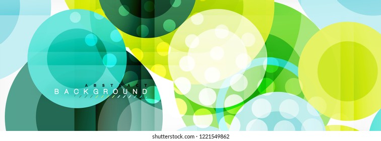 Overlapping circles design background. Trendy abstract layout template for business or technology presentation or web brochure cover, wallpaper. Vector illustration