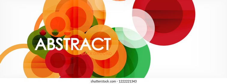 Overlapping circles design background. Trendy abstract layout template for business or technology presentation or web brochure cover, wallpaper. Vector illustration