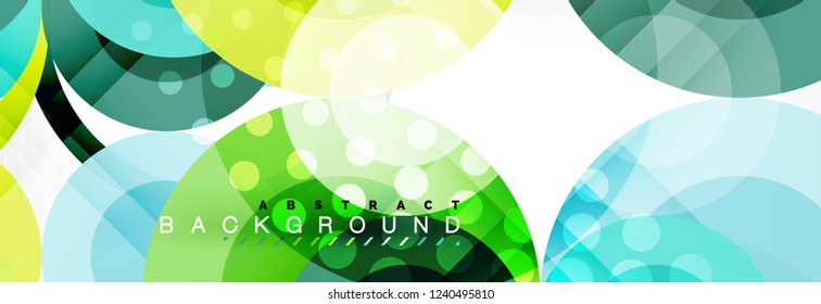 Overlapping circles design background. Trendy abstract layout template for business or technology presentation or web brochure cover, wallpaper. Vector illustration