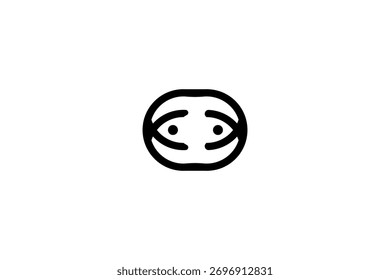 Overlapping Circles with Dots – Minimalist Dual-Core Symbol for Unity, Balance, Motion  Branding Use