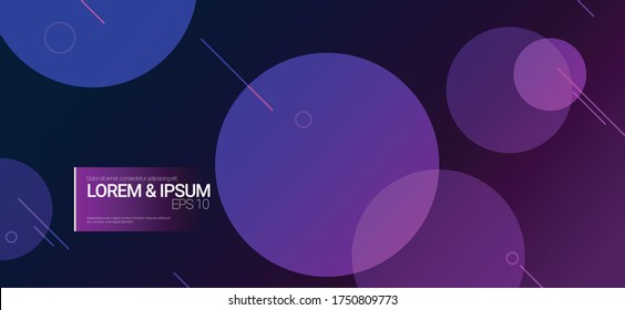 Overlapping Circles Gradient Layout/Cover. Minimalist Creative Design Concept Background