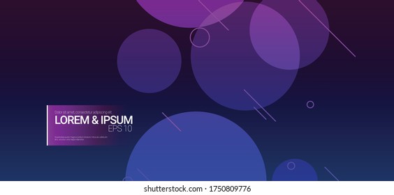 Overlapping Circles Gradient Layout/Cover. Minimalist Creative Design Concept Background