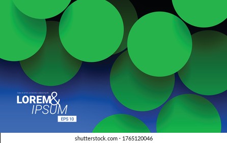 Overlapping Circles Gradient Layout/Cover. Minimalist Creative Design Concept Background