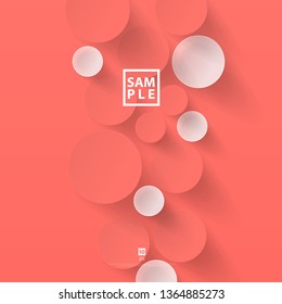 Overlapping Circles. Modern Color Background. Vector Illustration. Minimalist Creative Design Concept