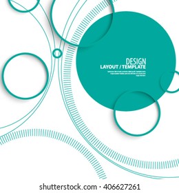 Overlapping Circles Modern Design Background