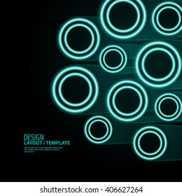 Overlapping Circles Modern Design Background