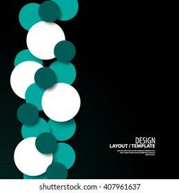 Overlapping Circles Modern Design Background