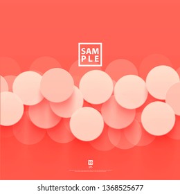 Overlapping Circles . New Color Modern Background. Stock Vector Illustration. Minimalist Creative Design Concept.