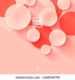 Overlapping Circles. New Color Modern Background. Stock Vector Illustration. Minimalist Creative Design Concept.