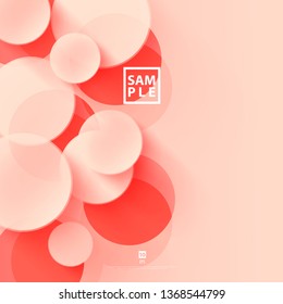 Overlapping Circles. New Color Modern Background. Stock Vector Illustration. Minimalist Creative Design Concept.