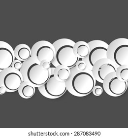 Overlapping Circles on Circles Clean Design Background