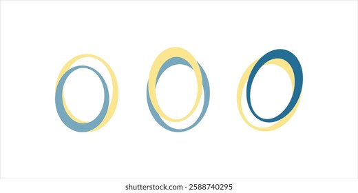 Overlapping circles and ovals in an irregular arrangement layered.