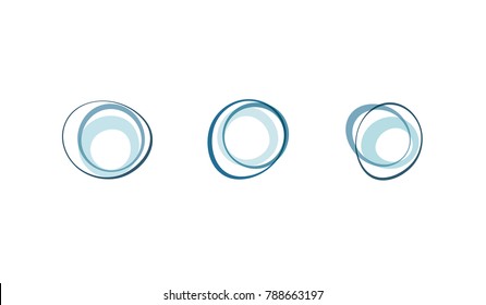 Overlapping Circles And Ovals In An Irregular Arrangement Layered. Abstract Shapes Together Showing Unity And Diversity Concepts.