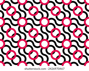 Overlapping circles Pattern on white background.create a sense of depth and dimension, making it a striking addition to any design scheme.