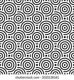 Overlapping Circles Pattern. Seamless pattern. Abstract Background. Ethnic pattern background. 