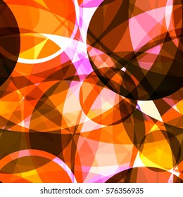 Overlapping circles. Seamless geometric background. Abstract vector texture