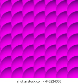 Overlapping circles seamless pattern, monochrome background. Shaded circles.