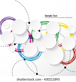 Overlapping Circles with Shadows Clean Background