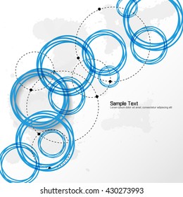Overlapping Circles with Shadows Clean Background