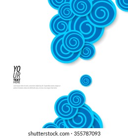 Overlapping Circles with Spiral Design Background