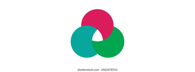 Overlapping circles. vector symbol on white background design eps 10