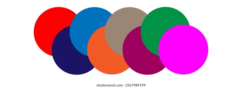  overlapping circles visualize relationships and connections. The Venn diagram includes solid and line charts for easy understanding.  circles are overlapping each other, eps10
