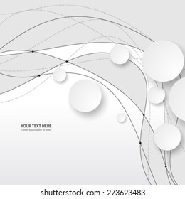 Overlapping Circles and Wave Design Background