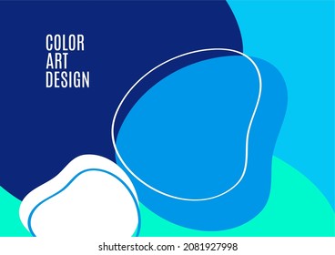 Overlapping circular abstract shapes and lines background. Creative design for wallpaper banner background or landing page. Vector illustration