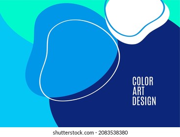 Overlapping circular abstract shapes and lines background. Creative design for wallpaper banner background or landing page. Vector illustration