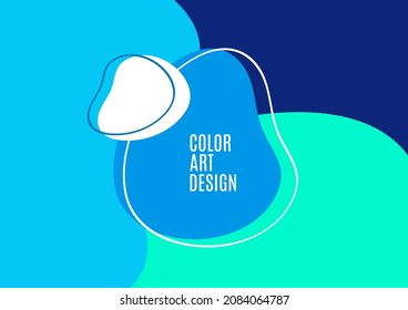 Overlapping circular abstract shapes and lines background. Creative design for wallpaper banner background or landing page. Vector illustration