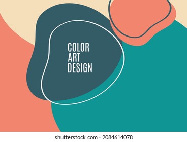 Overlapping circular abstract shapes and lines background. Creative design for wallpaper banner background or landing page. Vector illustration